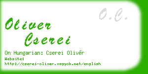 oliver cserei business card